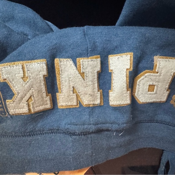 PINK Victoria's Secret Teal and Gold Pullover - Picture 4 of 5